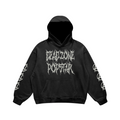 DEATH METAL - RETRO HOODIE - FADED BLACK