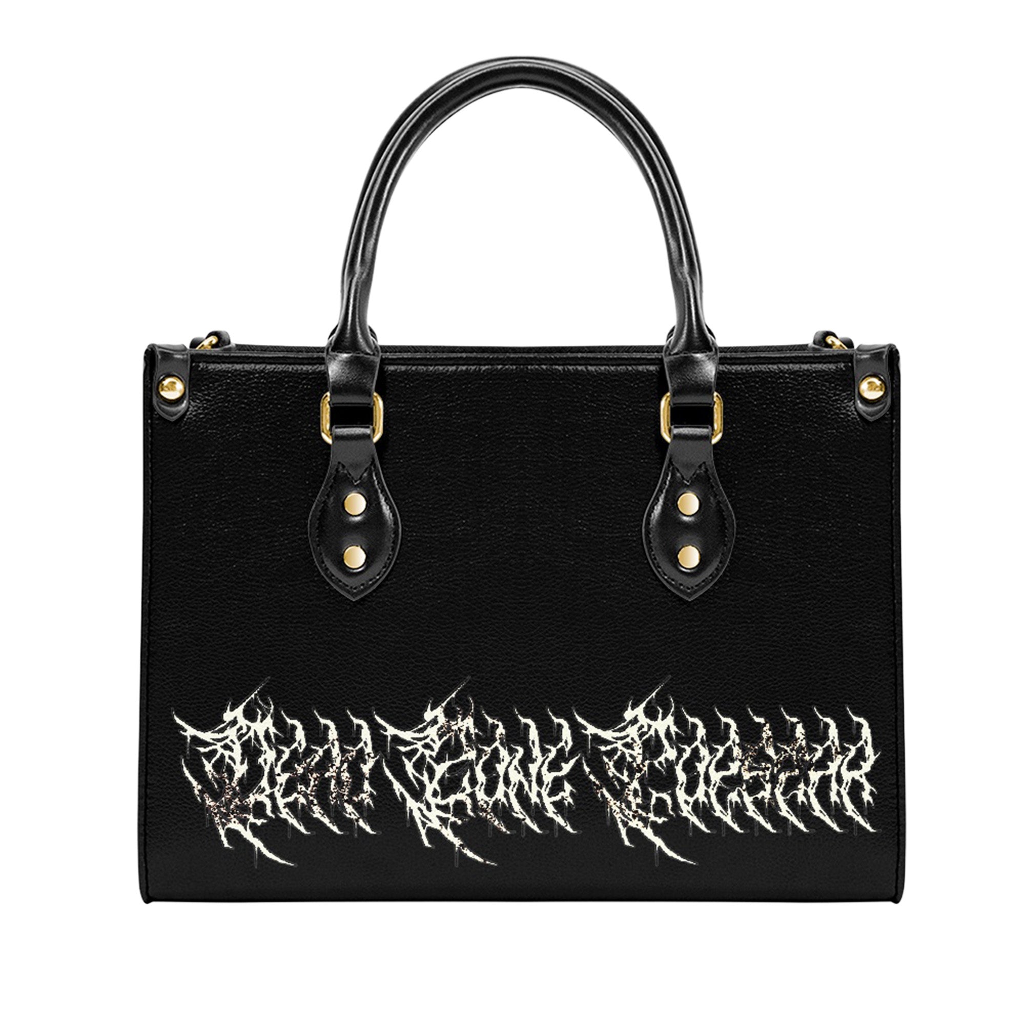 Medium Everyday Gothie Carry Bag Y2K Grunge Goth Rock Death Metal Streetwear Graphics on Front &  Back