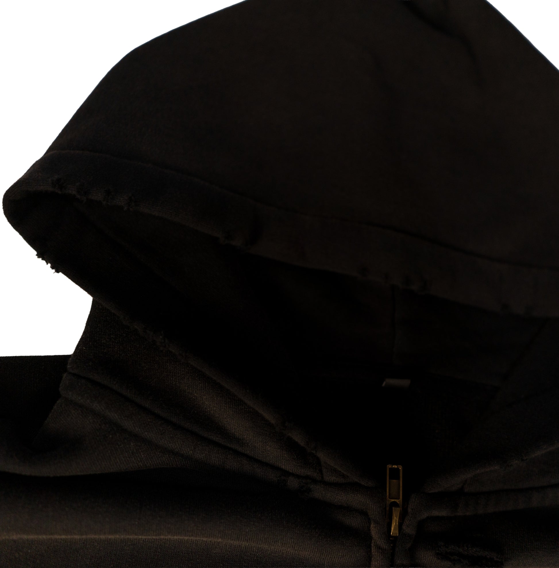 LET'S DIE TOGETHER - DISTRESSED HOODIE - FADED SUN BLACK