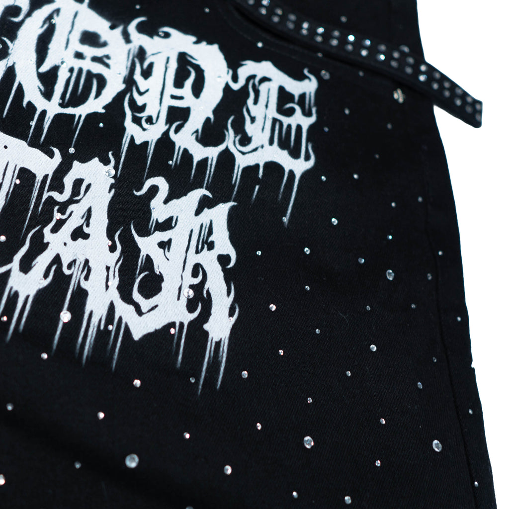 STUNNA JEANS - RHINESTONE JEANS - BLACK