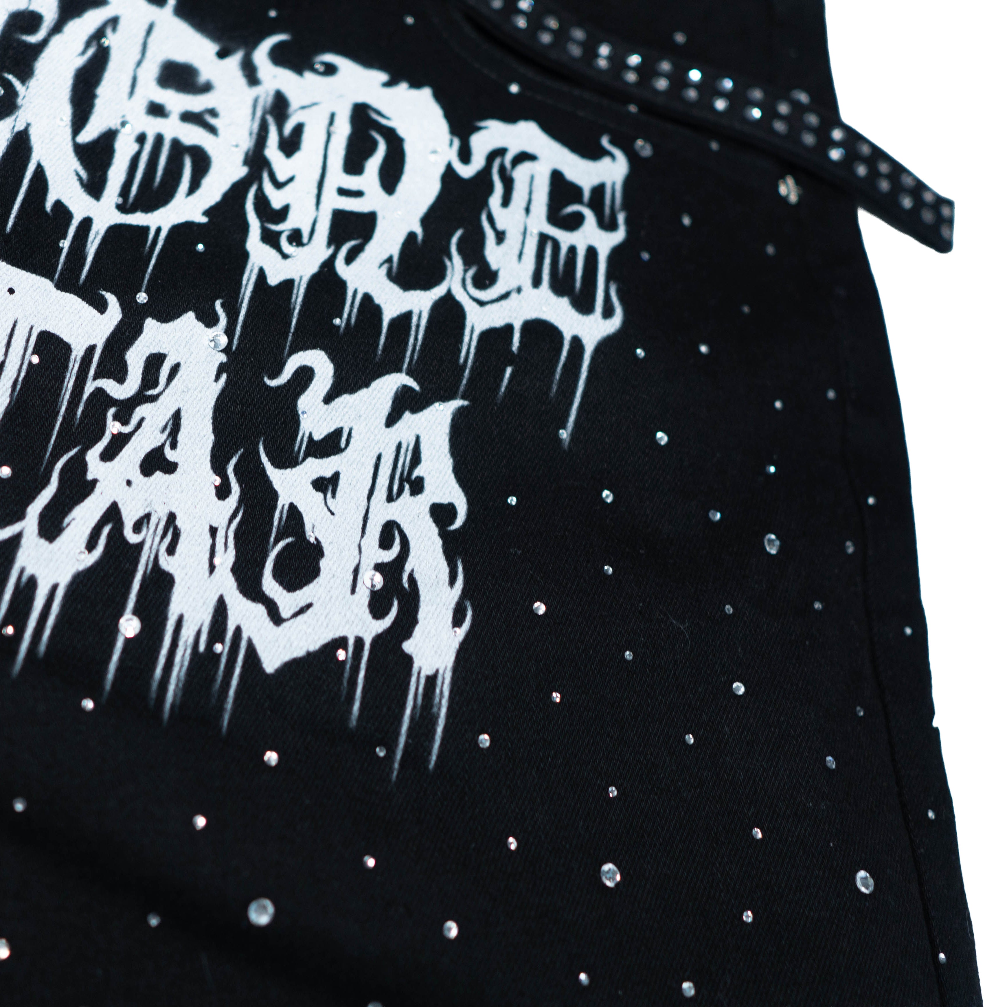 STUNNA JEANS - RHINESTONE JEANS - BLACK