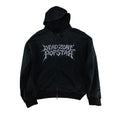 DEMONIC ANGELS HOODIE - DISTRESSED HOODIE - FADED SUN BLACK