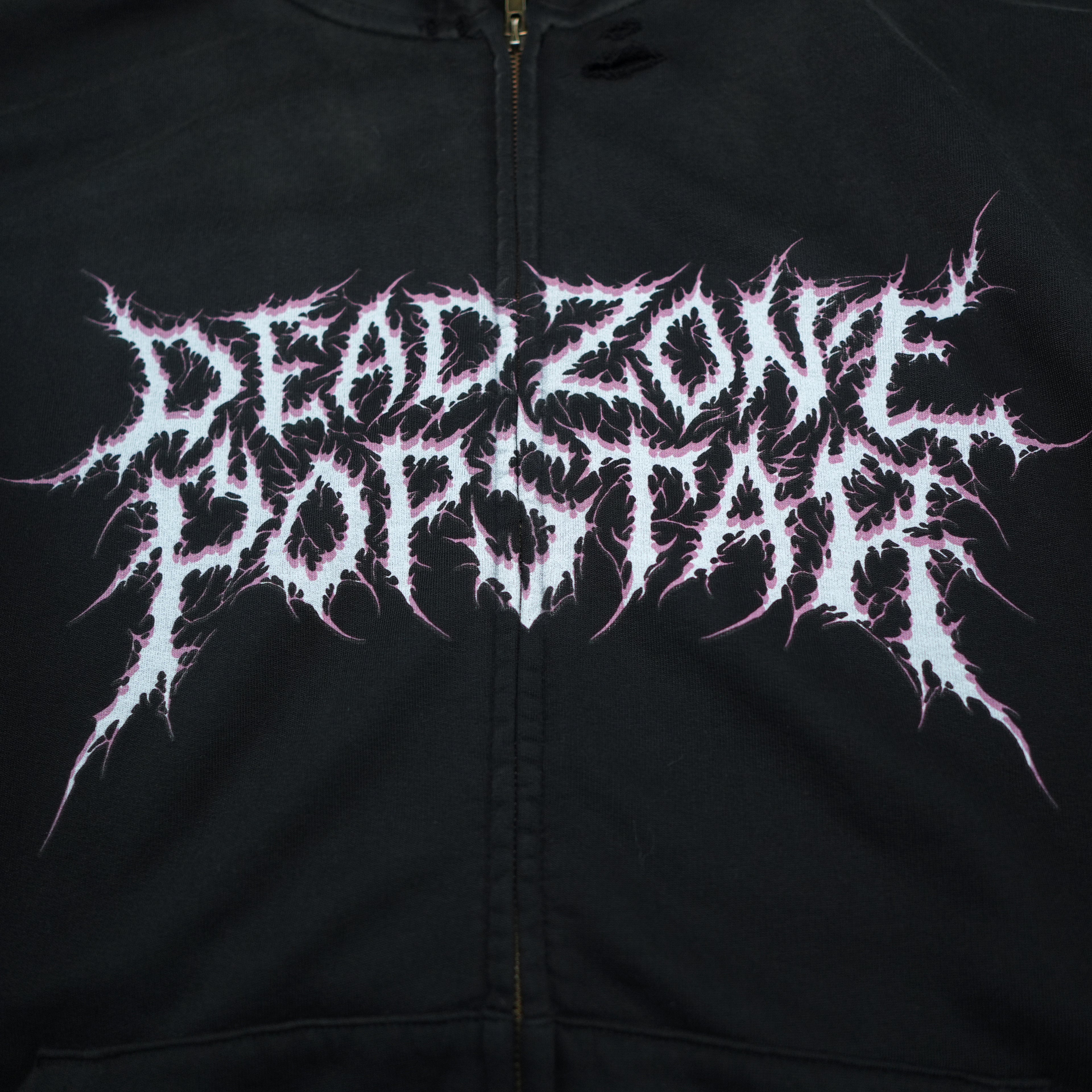 DEMONIC ANGELS HOODIE - DISTRESSED HOODIE - FADED SUN BLACK