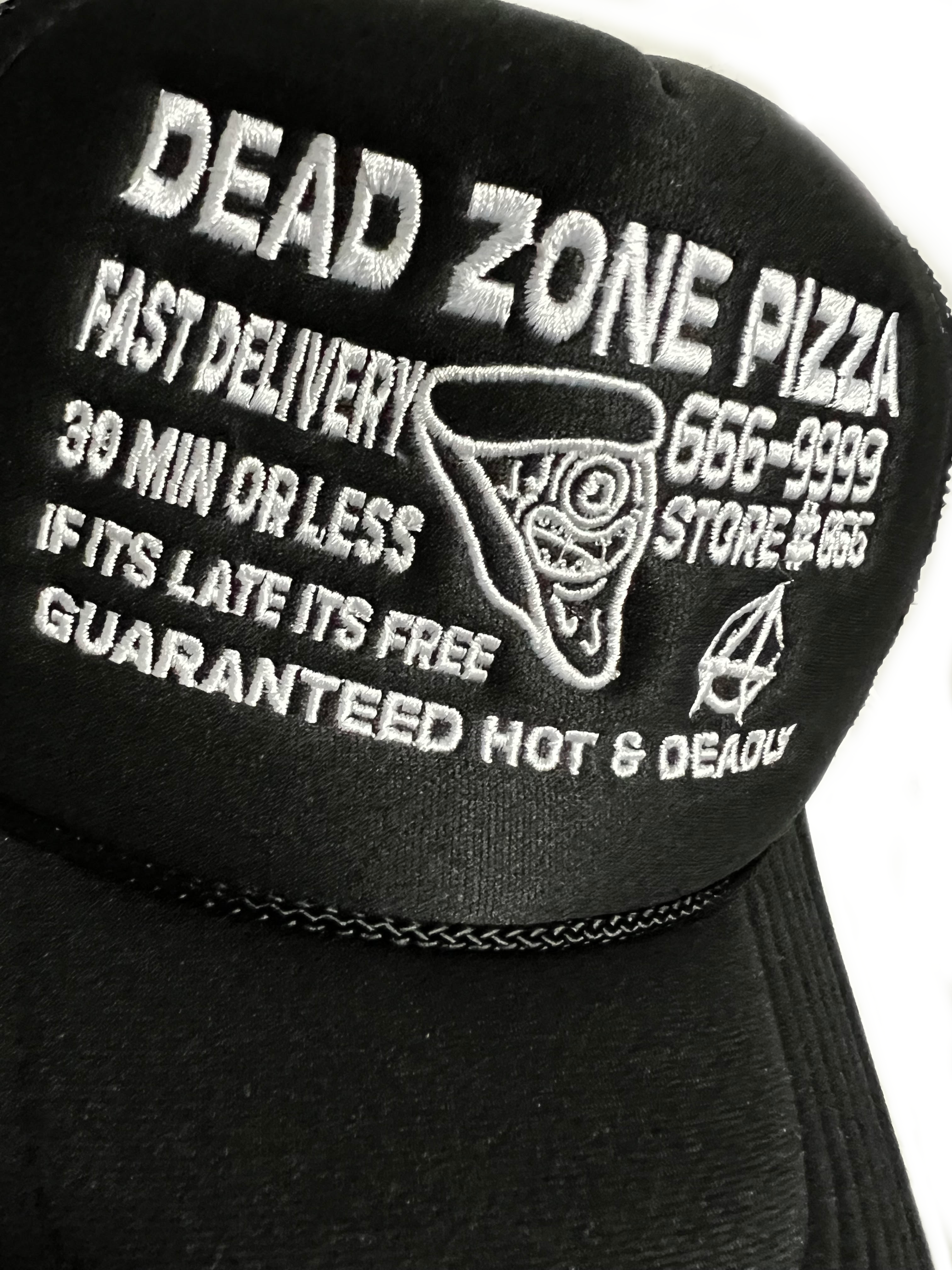DEAD ZONE PIZZA - TRUCKER HAT - BLACK