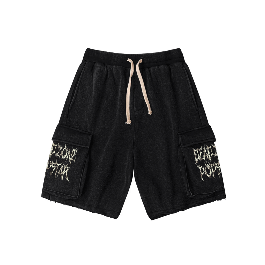 【dydoshop】SNOW SHORTS DEATH METAL - CARGO SHORTS - SNOW WASH – DEAD ZONE POPSTAR
