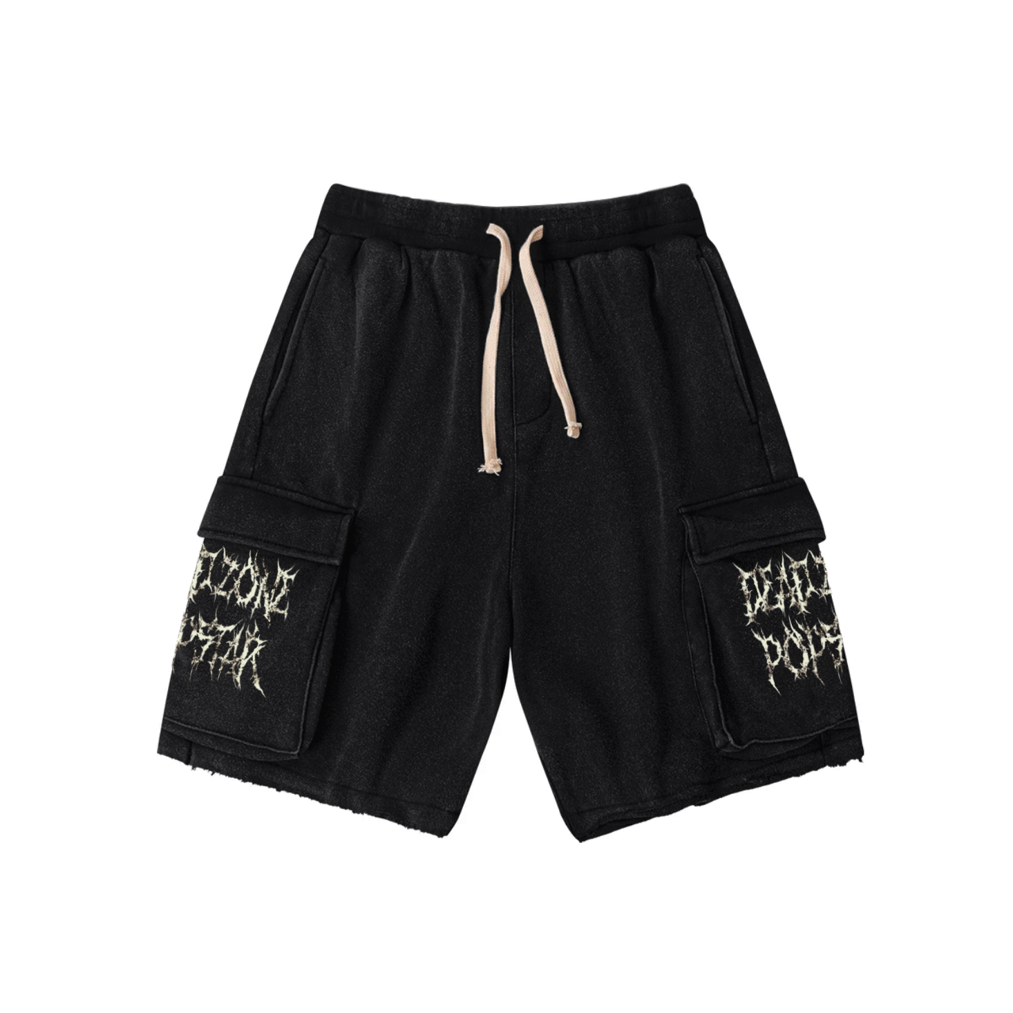DEATH METAL - CARGO SHORTS - SNOW WASH