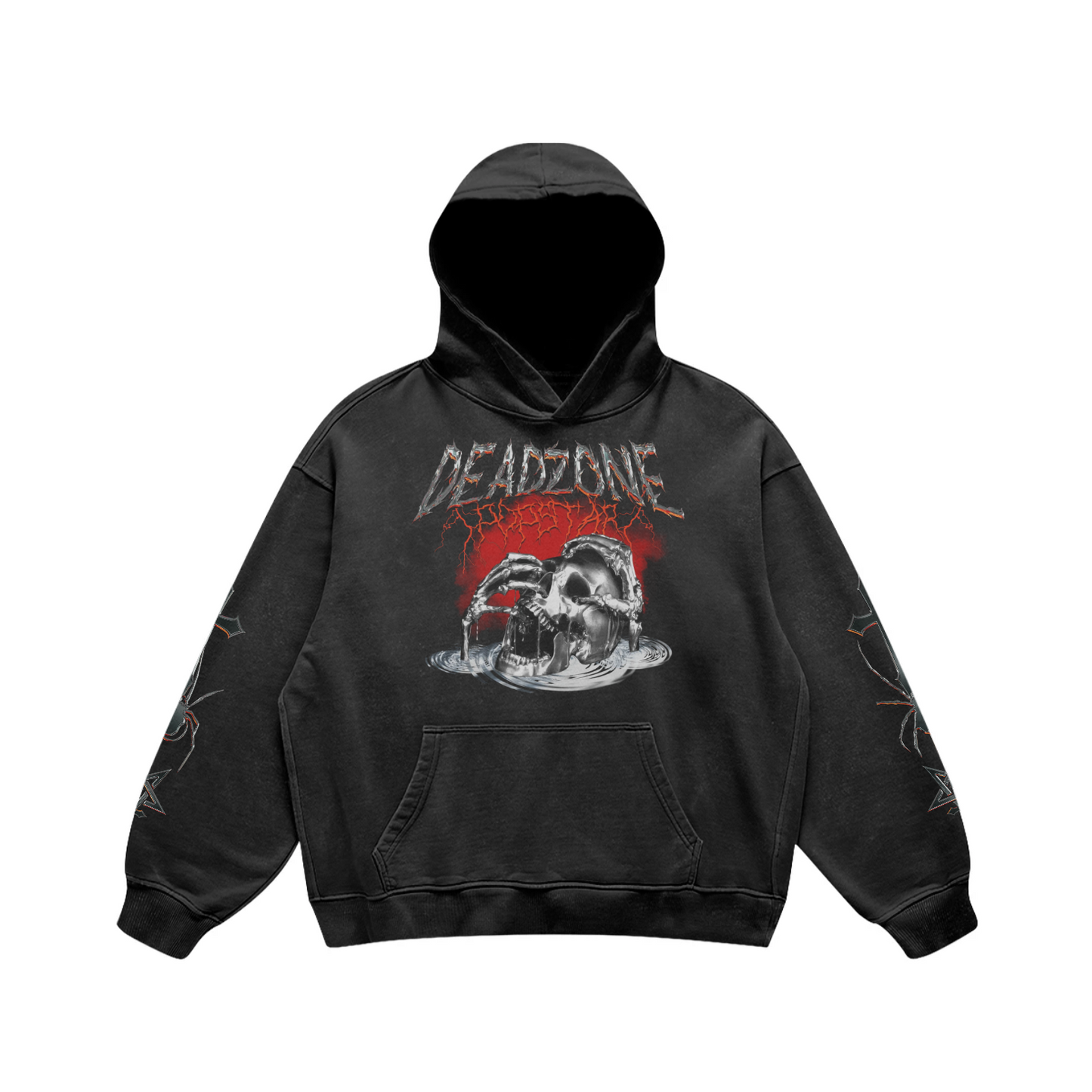 RED DEAD METAL - RETRO HOODIE - FADED BLACK