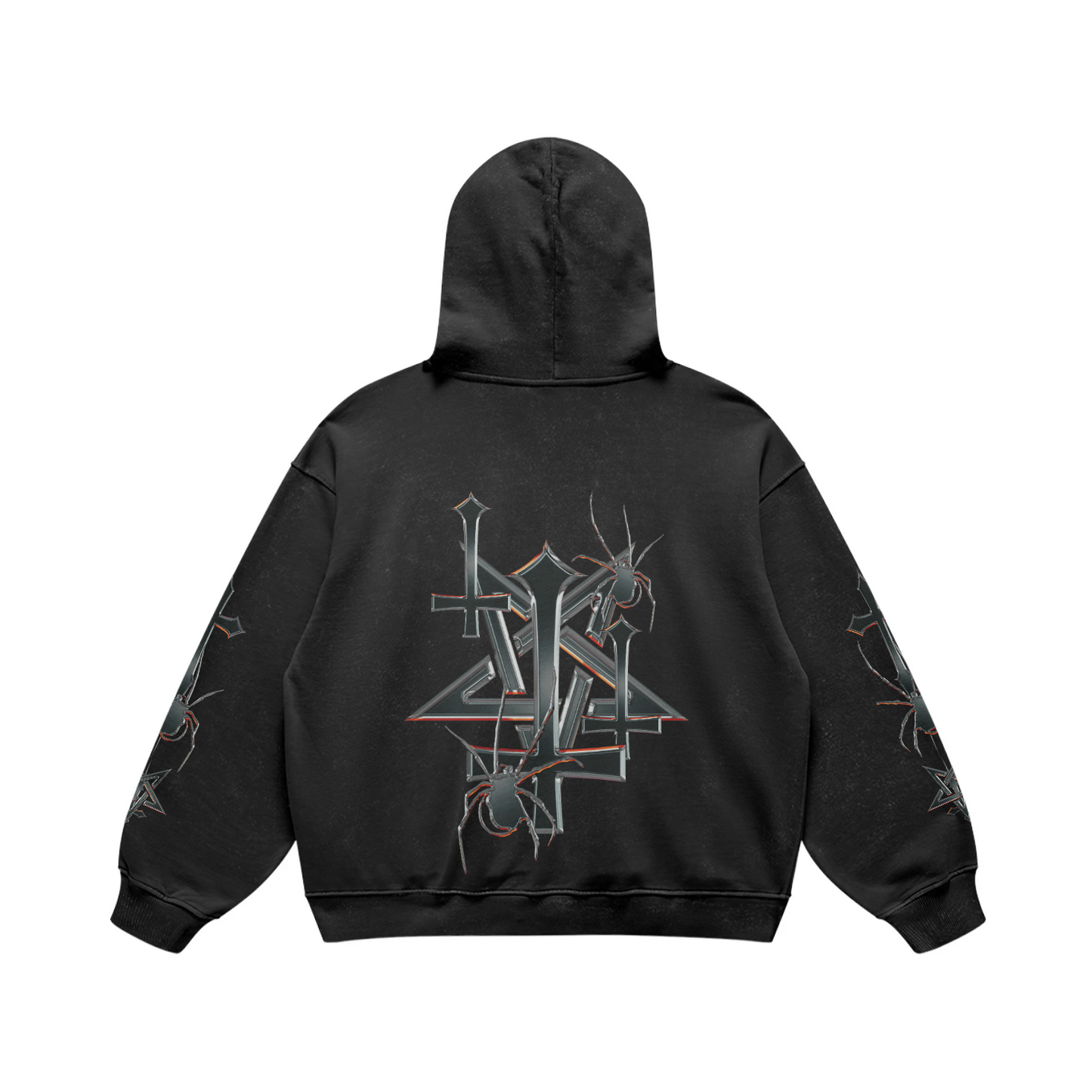 RED DEAD METAL - RETRO HOODIE - FADED BLACK