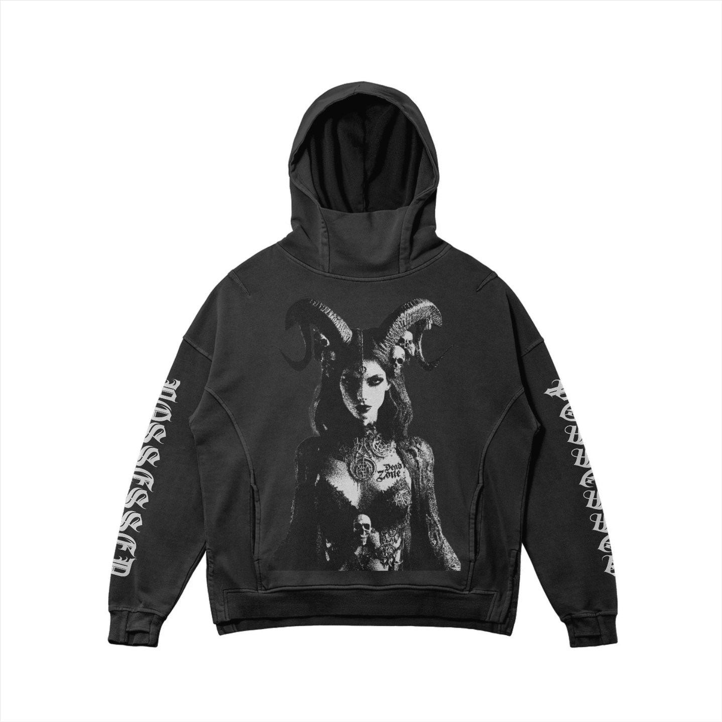 POSSESSED - NINJA HOODIE - SNOW WASH BLACK