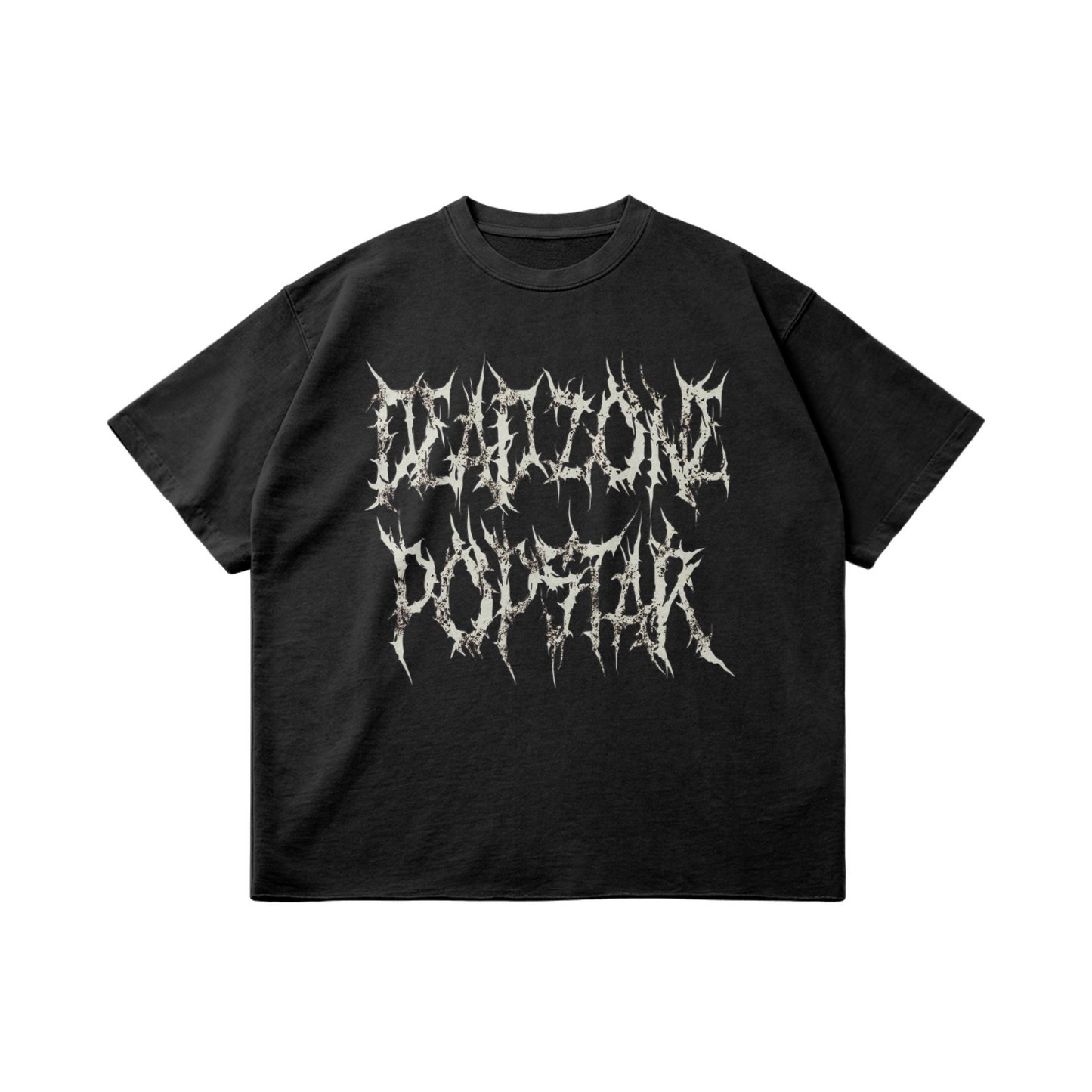 DEATH METAL - HEM T-SHIRT - SNOW WASH BLACK