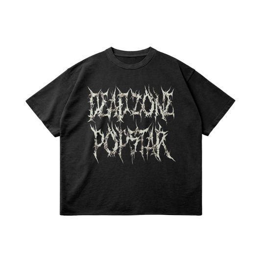 DEATH METAL - HEM T-SHIRT - SNOW WASH BLACK