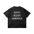 GOTH BLESS - HEM T-SHIRT - SNOW WASH BLACK